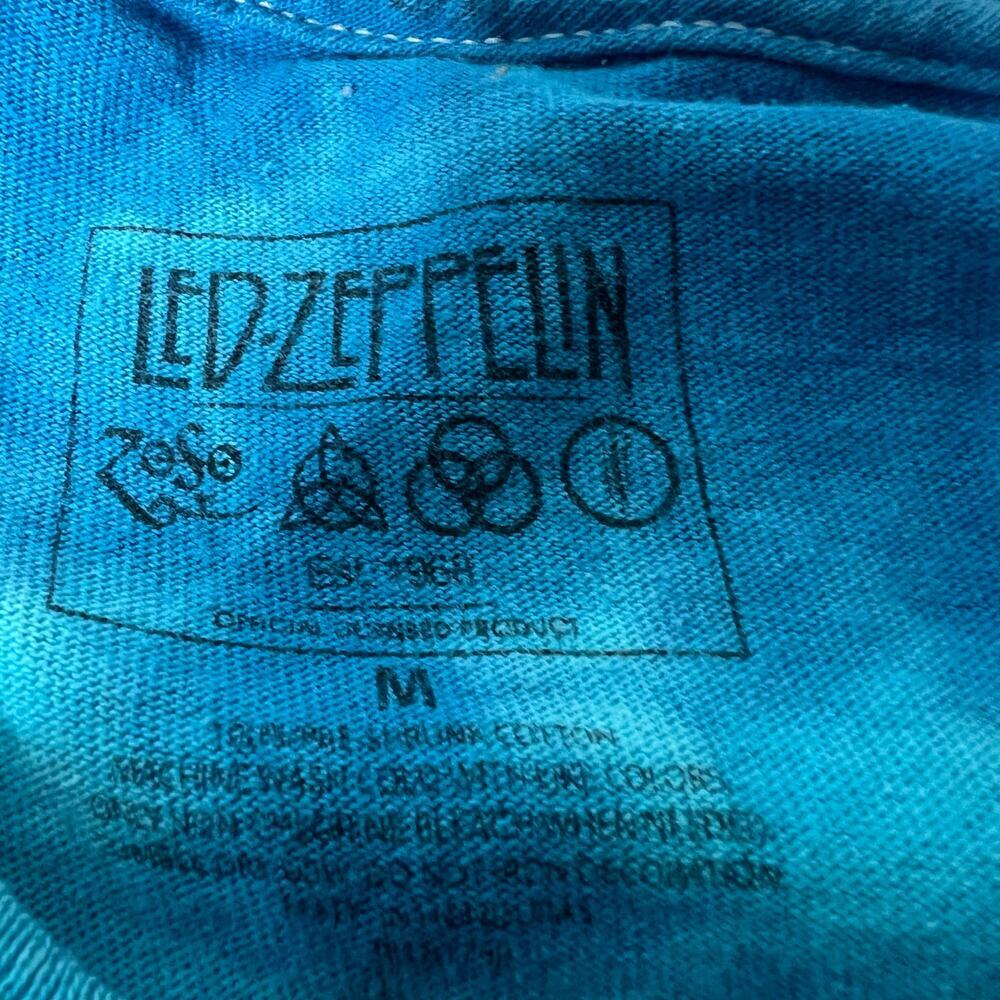 Led Zeppelin Tie Dye T-Shirt US Tour 1975 Graphic Tee Size M Boho Hippie *Flaw - Picture 8 of 10
